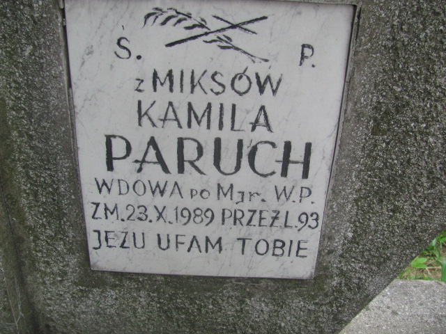 Kamila PARUCH 1887 Bochnia - Grobonet - Wyszukiwarka osób pochowanych