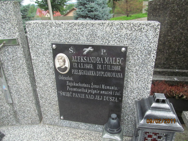 Aleksandra MALEC 1946 Bochnia - Grobonet - Wyszukiwarka osób pochowanych