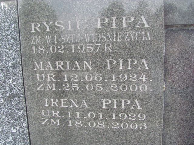 Irena PIPA 1929 Bochnia - Grobonet - Wyszukiwarka osób pochowanych