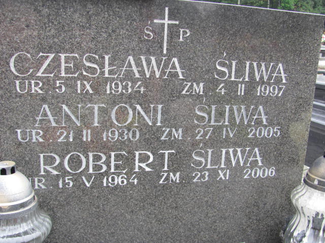 Czesława ŚLIWA 1934 Bochnia - Grobonet - Wyszukiwarka osób pochowanych