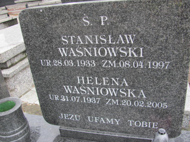 Stanisław WAŚNIOWSKI 1933 Bochnia - Grobonet - Wyszukiwarka osób pochowanych