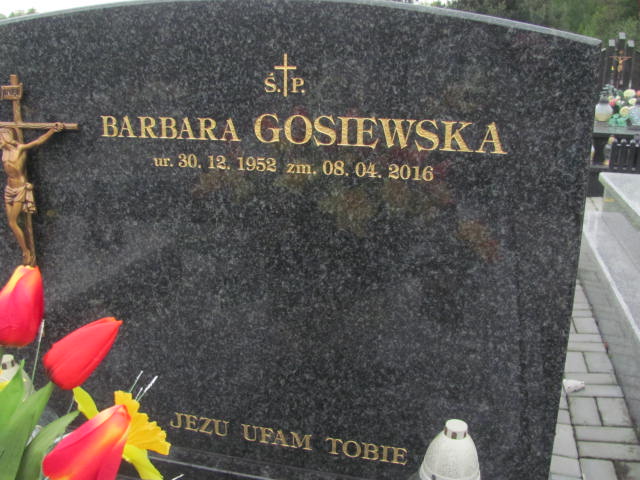 Barbara Gosiewska 1952 Bochnia - Grobonet - Wyszukiwarka osób pochowanych