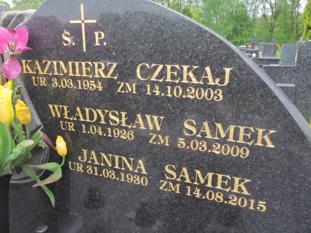 Władysław Samek 1926 Bochnia - Grobonet - Wyszukiwarka osób pochowanych