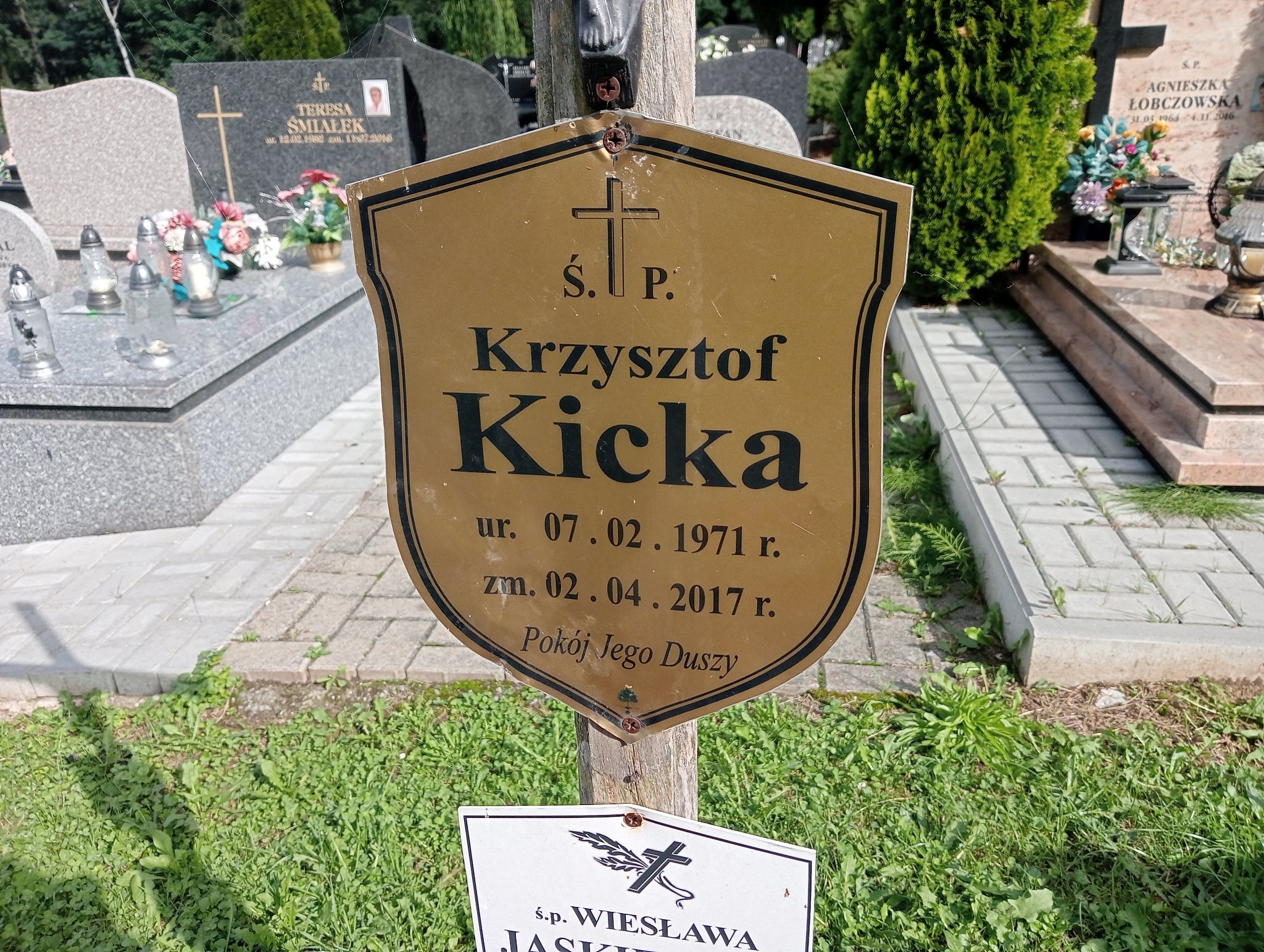 Krzysztof Kicka 1971 Bochnia - Grobonet - Wyszukiwarka osób pochowanych