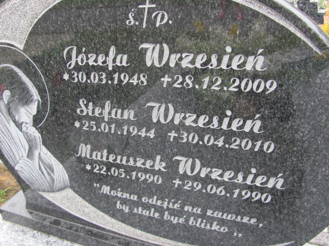 Józefa Wrzesień 1948 Bochnia - Grobonet - Wyszukiwarka osób pochowanych